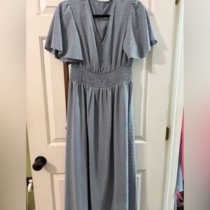 Elegant Blue Women's Dress